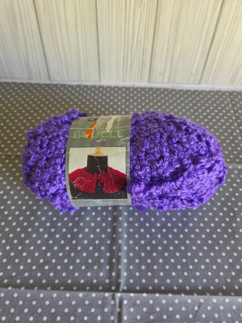 Vintage Caron Fashion Yarn Bulky Weight Grape Purple Yarn Knitting Crochet